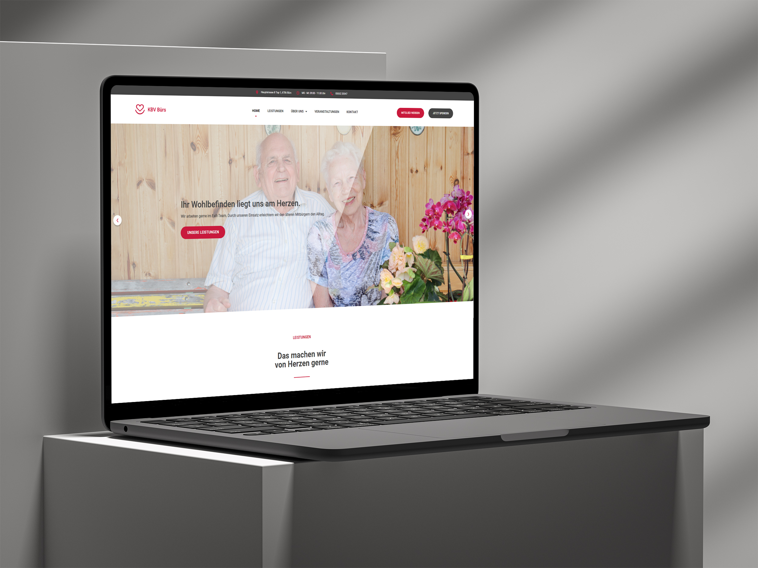 webdesign für kbv bürs, desktop design, responsive design